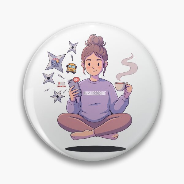 Item preview, Zen Ninja Mom Unsubscribe Meditation Coffee Motherhood Gift designed and sold by BikeRelaxStudio.