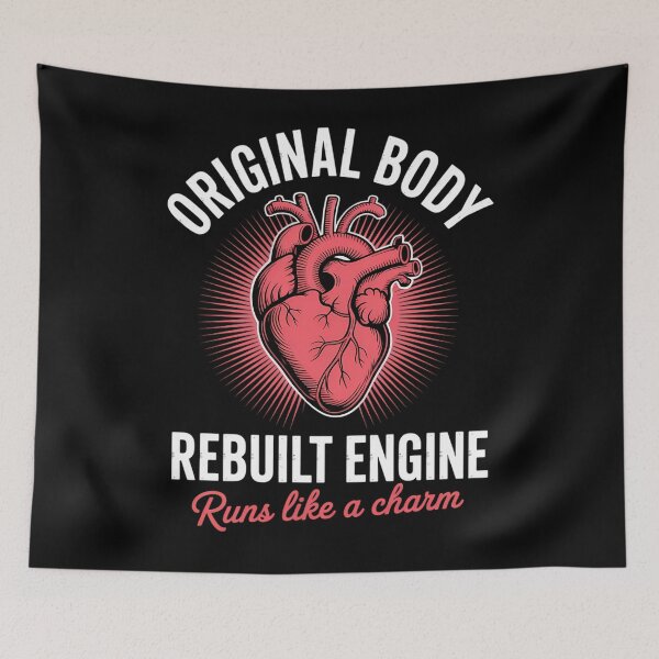 Item preview, Original Body Rebuilt Engine Heart Attack Survivor Recoveryay designed and sold by Moon-Ape.