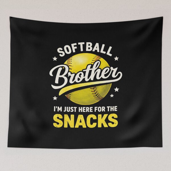 Item preview, Softball Brother I'm Just Here for The Snacks designed and sold by zoes-ink.