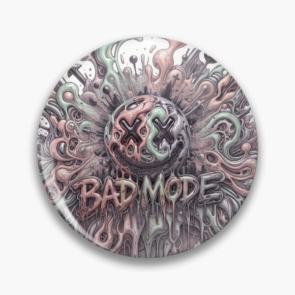 Item preview, Bad Mode Melting Pink Grunge Smiley Liquid Art designed and sold by MarCinu Art.