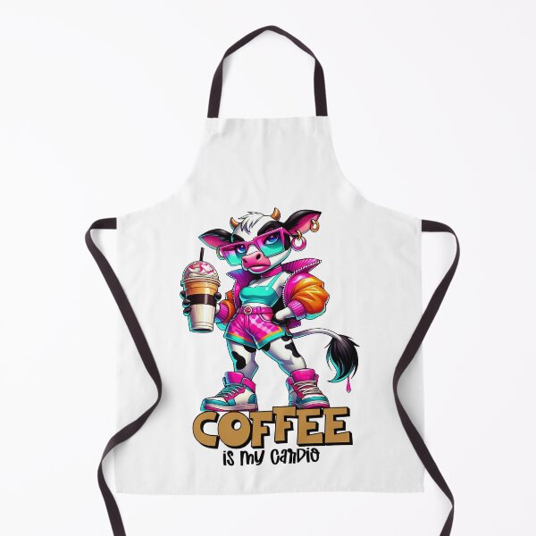Item preview, Coffee Is My Cardio Funny Cow designed and sold by FunnyTeeByMe.
