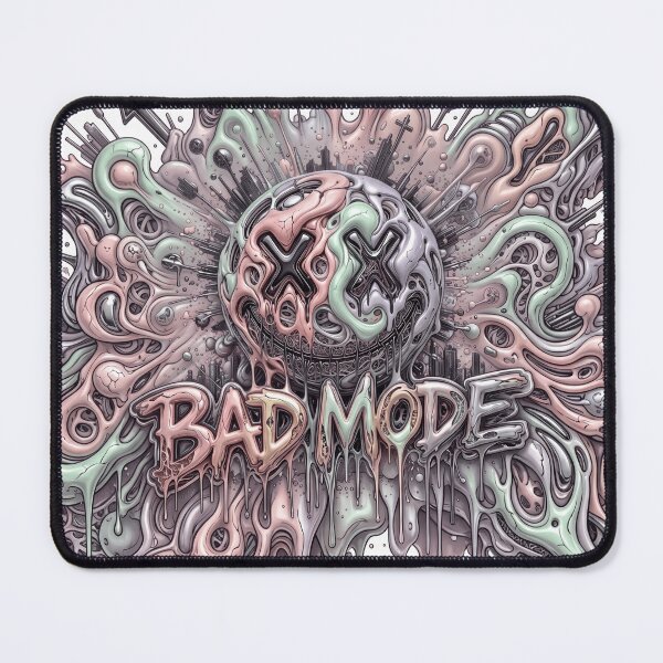 Item preview, Bad Mode Melting Pink Grunge Smiley Liquid Art designed and sold by MarCinu Art.