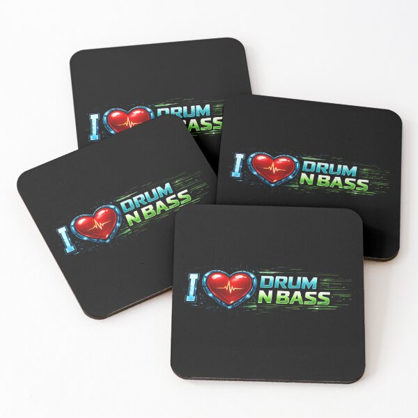 Item preview, I Love Drum and Bass Text DnB Fan Design designed and sold by  ZenRave Designs.