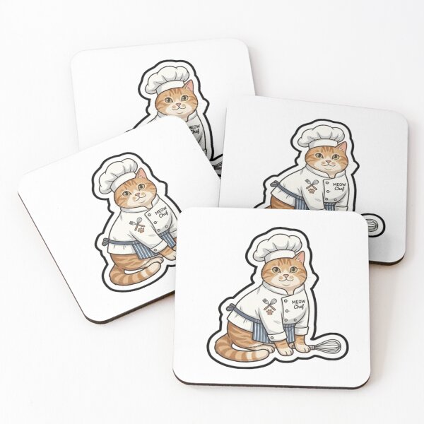 Item preview, Cute Ginger Cat Chef with Whisk Sticker designed and sold by Purely Art Shop.