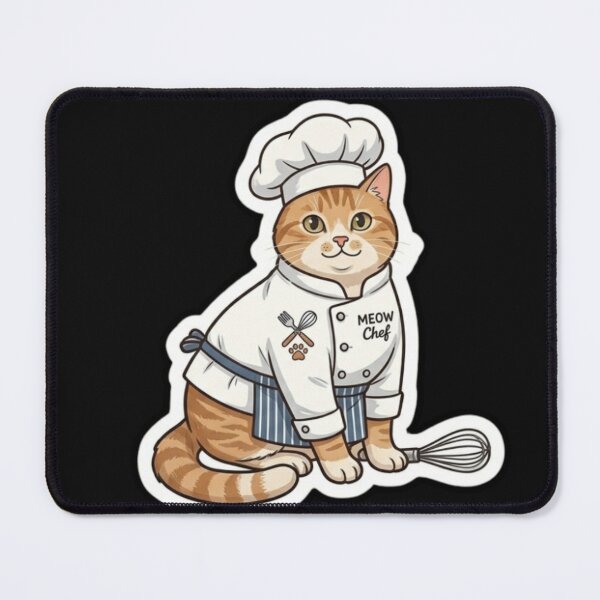Item preview, Cute Ginger Cat Chef with Whisk Sticker designed and sold by Purely Art Shop.
