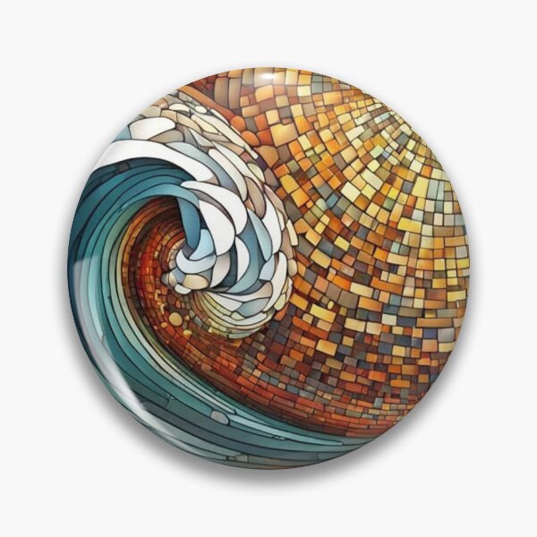 Item preview, Mosaic of the Rising Wave designed and sold by Undersea Ai Art.