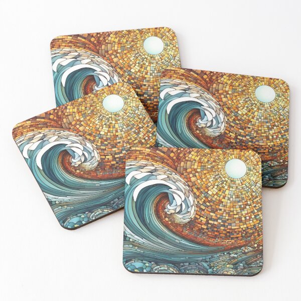 Item preview, Mosaic of the Rising Wave designed and sold by Undersea Ai Art.
