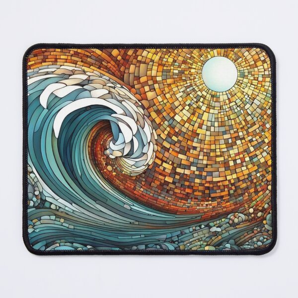 Item preview, Mosaic of the Rising Wave designed and sold by Undersea Ai Art.