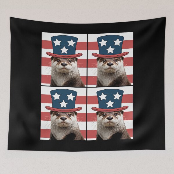 Item preview, Otter American Flag Patriotic Animal 4th Of July designed and sold by fferomananul.