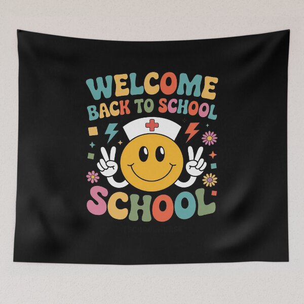 Item preview, Groovy Welcome Back To School Shool Nurse Smile Face designed and sold by fferomananul.