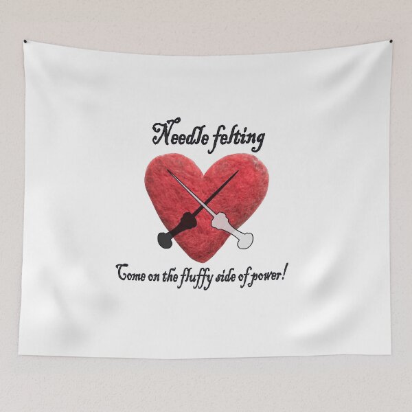 Item preview, Saying about needle felting with felt heart designed and sold by creaphyl28.