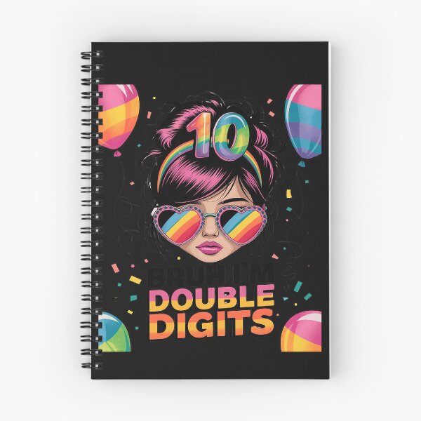 Item preview, Bruh I’m Double Digits 10th Birthday Girl Messy Bun Tie Kids designed and sold by Sutvaomom.