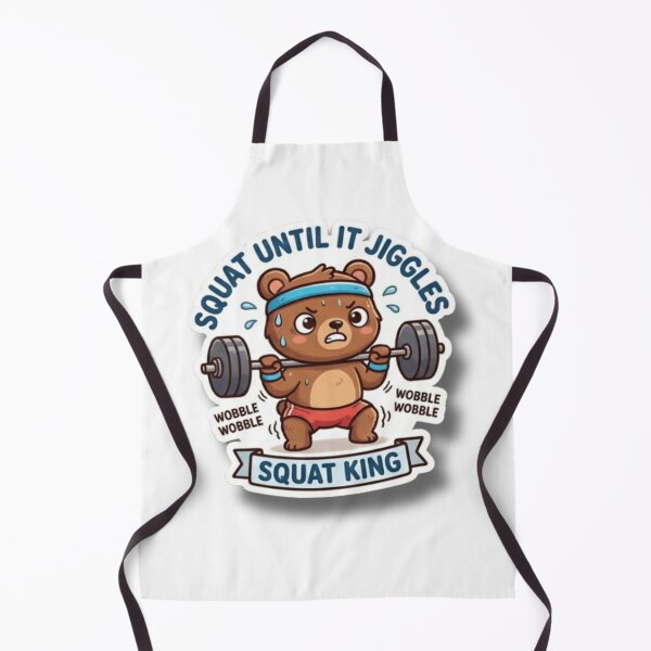 Item preview, Squat King motivational Bear Gym Sticker designed and sold by K-Vibe Design Studio.