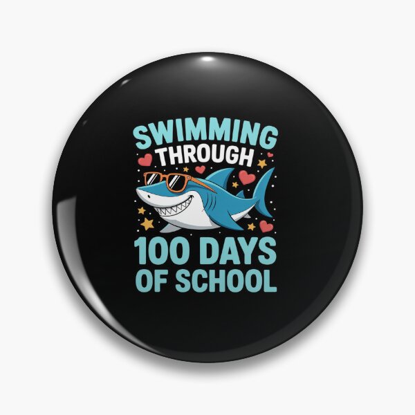 Item preview, Sea Swimming Through 100 Days of School Cool Shark Boys Kids designed and sold by fferomananul.