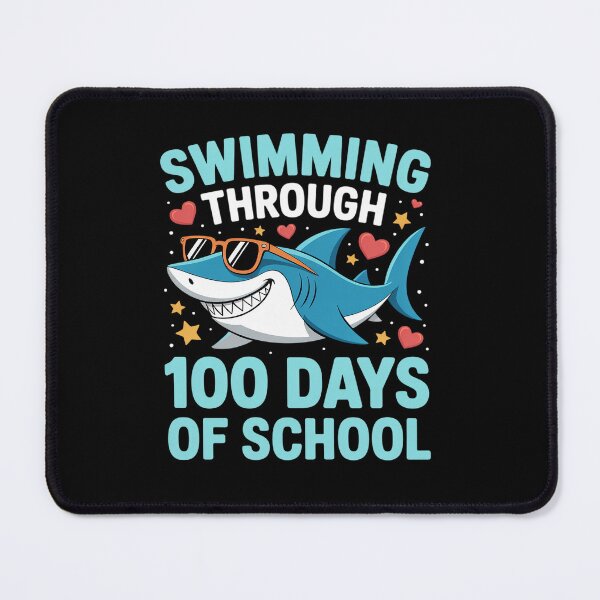 Item preview, Sea Swimming Through 100 Days of School Cool Shark Boys Kids designed and sold by fferomananul.
