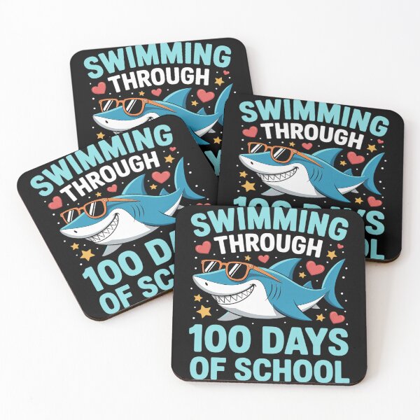 Item preview, Sea Swimming Through 100 Days of School Cool Shark Boys Kids designed and sold by fferomananul.
