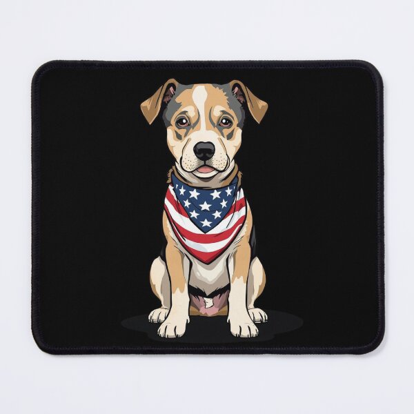 Item preview, Cute Dog with Patriotic Bandana Illustration designed and sold by KapiPrint.