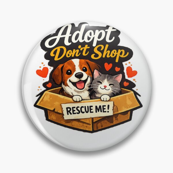 Item preview, Adopt Don’t Shop – Cute Rescue Dog and Cat Animal Lover Design designed and sold by Lovestickerco.