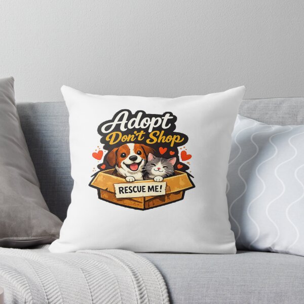 Item preview, Adopt Don’t Shop – Cute Rescue Dog and Cat Animal Lover Design designed and sold by Lovestickerco.