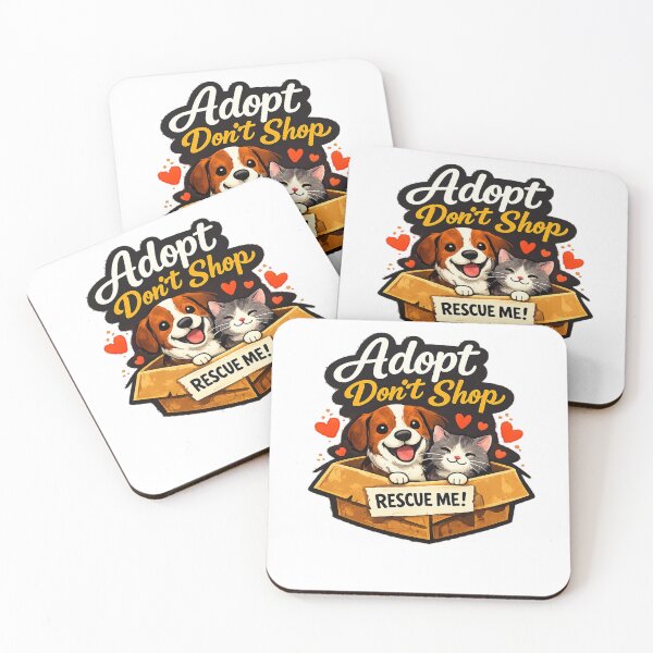 Item preview, Adopt Don’t Shop – Cute Rescue Dog and Cat Animal Lover Design designed and sold by Lovestickerco.