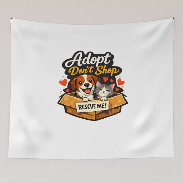 Item preview, Adopt Don’t Shop – Cute Rescue Dog and Cat Animal Lover Design designed and sold by Lovestickerco.