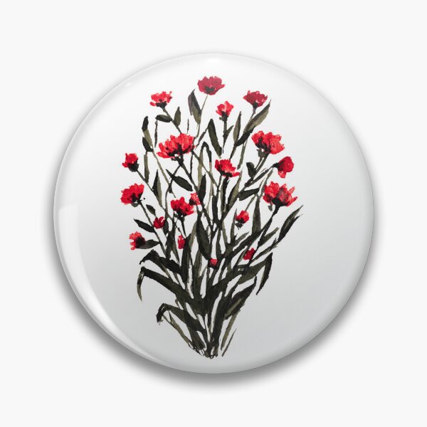 Item preview, Red Floral Watercolor Bouquet | Carnation Art Print | Botanical Wall Decor designed and sold by Little Bloom Studio.