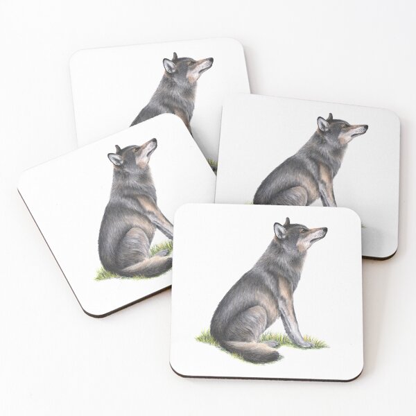 Item preview, Grey Wolf – Realistic illustration in dry pastel designed and sold by Chouetteplanete.