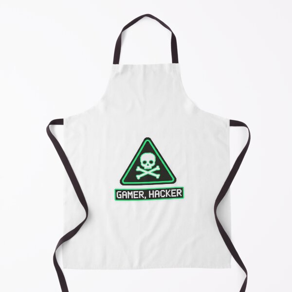 Item preview, Gamer Hacker Skull - Green & White Warning Sign designed and sold by XM STOREZ .