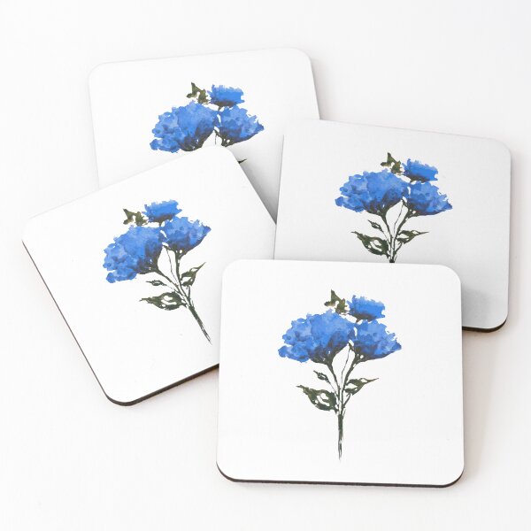 Item preview, Blue Floral Watercolor Bouquet | Hydrangea Abstract Art Print | Botanical Wall Decor designed and sold by Little Bloom Studio.