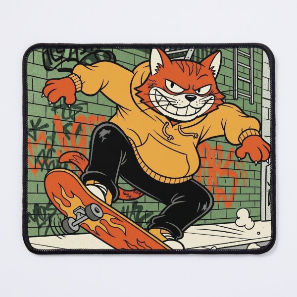 Item preview, Orange Menace: Street Skater Ginger Cat in Action designed and sold by 1434s.
