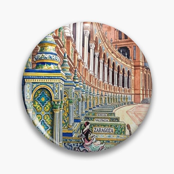 Item preview, Seville Spain Plaza de España Watercolor Art designed and sold by POSTERIOCREW.