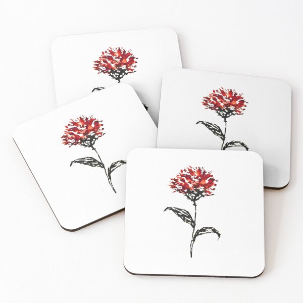 Item preview, Red Watercolor Flower Illustration | Dark Botanical Floral Art | Aesthetic Red Bloom Design designed and sold by Little Bloom Studio.