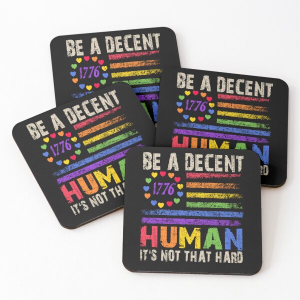 Item preview, LGBT Heart Retro Be A Decent Human It's Not That Hard designed and sold by Ortigzitoun.