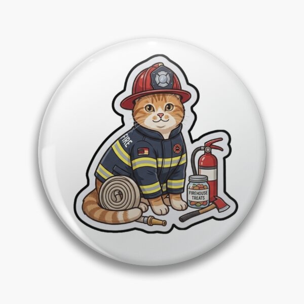 Artikelvorschau, Aufkleber „Tapferer Feuerwehrmann – Rothaariger Held“ entworfen und verkauft von Purely Art Shop.