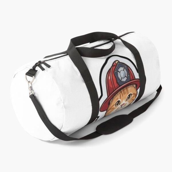 Item preview, Brave Firefighter Ginger Cat Hero Sticker designed and sold by Purely Art Shop.
