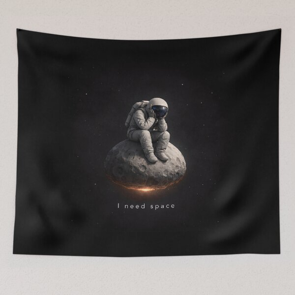Item preview, I Need Space – Funny Astronaut Introvert Gift, Space Lover Art designed and sold by DesignLab13.