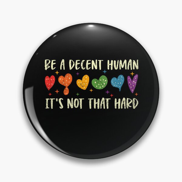 Item preview, LGBT Heart Retro Be A Decent Human It's Not That Hard designed and sold by Ortigzitoun.