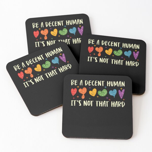 Item preview, LGBT Heart Retro Be A Decent Human It's Not That Hard designed and sold by Ortigzitoun.
