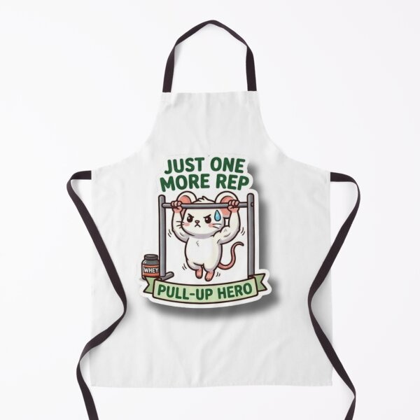 Item preview, Just One More Rep Motivational Mouse Gym Art designed and sold by K-Vibe Design Studio.