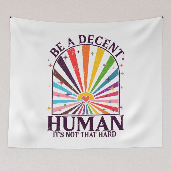 Item preview, LGBT Retro Be A Decent Human It's Not That Hard designed and sold by Ortigzitoun.