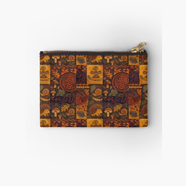 Item preview, Autumn Ethno Patchwork - Rustic Hedgehog and Woodland Folk Art designed and sold by myforestfog.