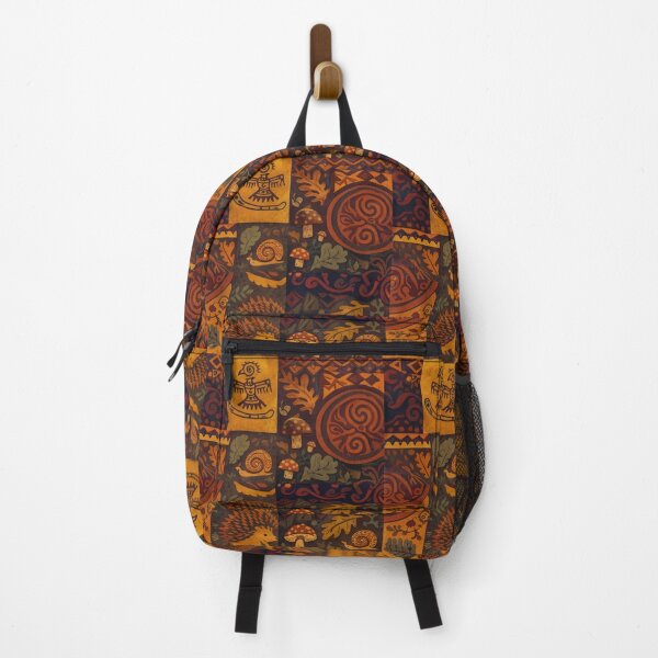 Item preview, Autumn Ethno Patchwork - Rustic Hedgehog and Woodland Folk Art designed and sold by myforestfog.