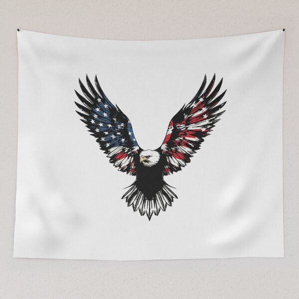 Item preview,  Abstract Eagle Ink Brush Patriotic Art  designed and sold by KapiPrint.