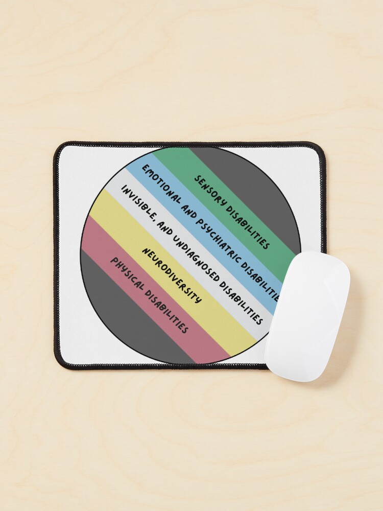 Thumbnail 1 of 5, Mouse Pad, Disability pride (version 5) designed and sold by MEMAndF.