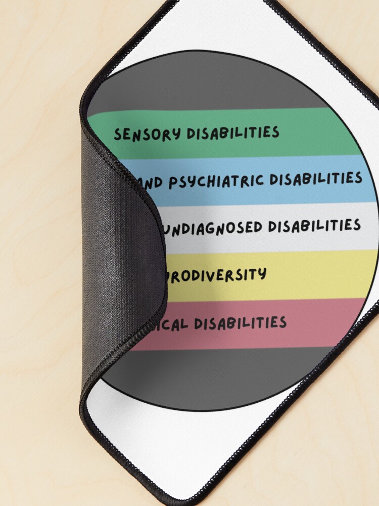 Thumbnail 2 of 5, Mouse Pad, Disability pride (version 5) designed and sold by MEMAndF.