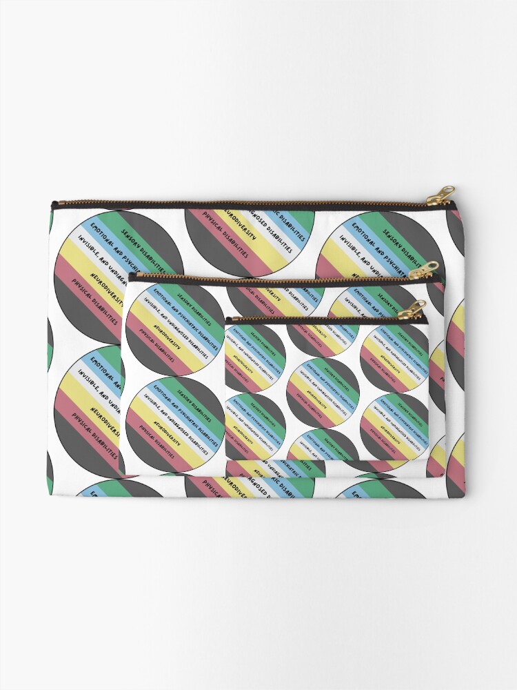 Thumbnail 2 of 4, Zipper Pouch, Disability pride (version 5) designed and sold by MEMAndF.