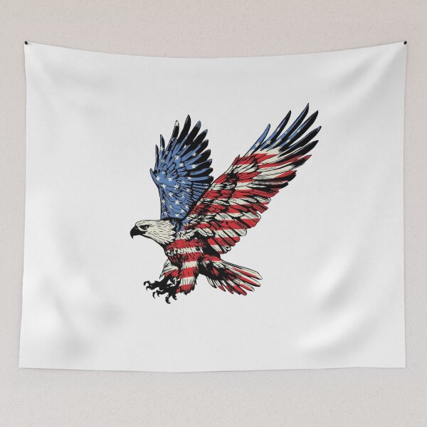 Item preview, Abstract Eagle Ink Brush Patriotic Art  designed and sold by KapiPrint.