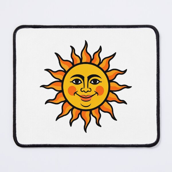 Item preview, Groovy Sun Face Sticker — 70s Retro Aesthetic Decal for Laptop, Van and Water Bottle designed and sold by Stick_It_With_Love.