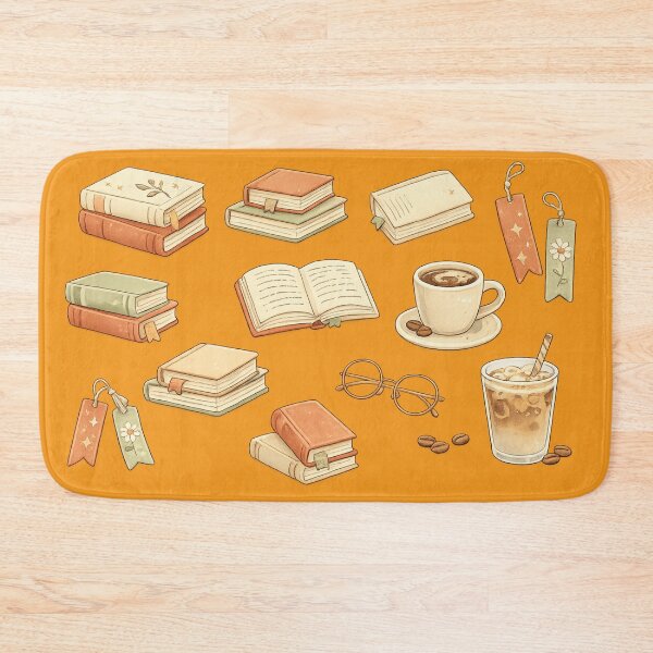Item preview, Cozy Reader Aesthetic Sticker Bundle | Coffee Books Glasses Bookmark Cute Stickers designed and sold by TownWish.