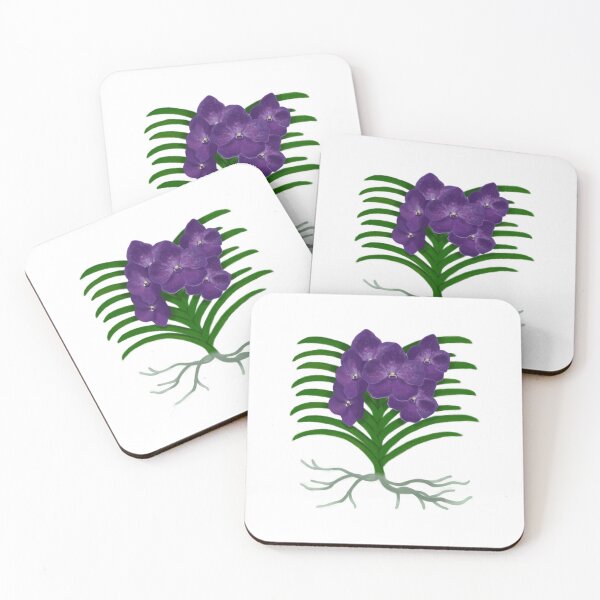 Item preview, Whimsical Hand-Drawn Vanda Orchid Exotic Botanical Art designed and sold by Niji Hibana.